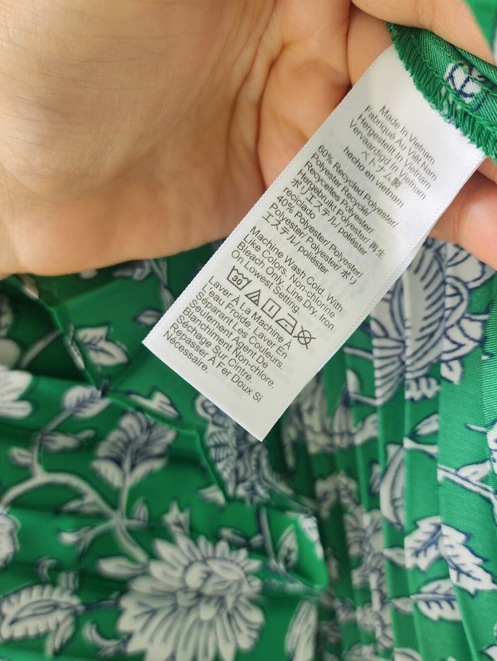 J. Crew Green Floral Pleated Midi Skirt - Picture 8 of 11
